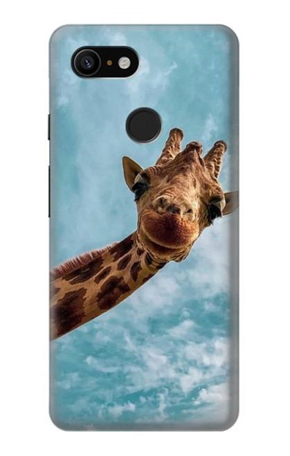 S3680 Cute Smile Giraffe Case For Google Pixel 3