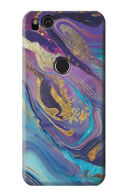 S3676 Colorful Abstract Marble Stone Case For Google Pixel 2