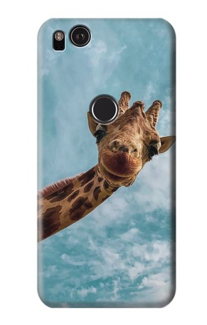 S3680 Cute Smile Giraffe Case For Google Pixel 2