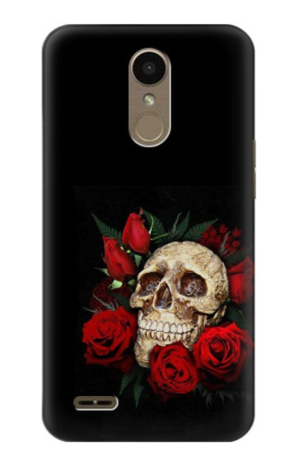 S3753 Dark Gothic Goth Skull Roses Case For LG K10 (2018), LG K30