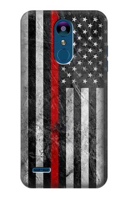 S3687 Firefighter Thin Red Line American Flag Case For LG K8 (2018)