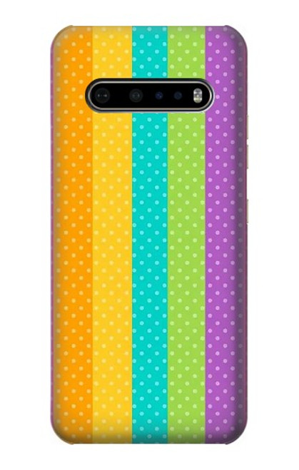 S3678 Colorful Rainbow Vertical Case For LG V60 ThinQ 5G