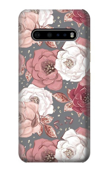 S3716 Rose Floral Pattern Case For LG V60 ThinQ 5G