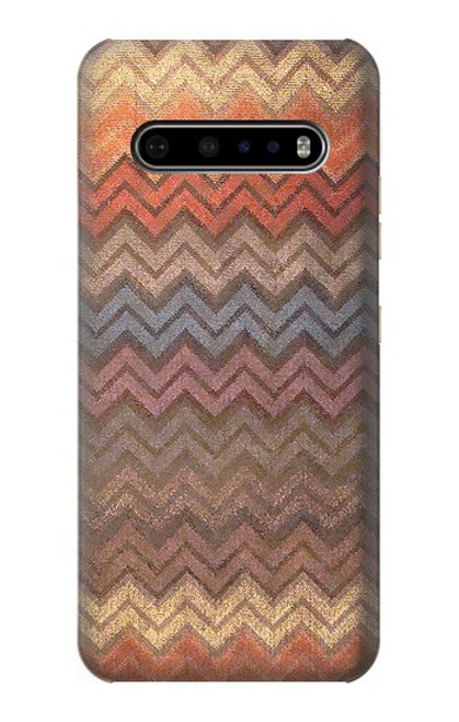 S3752 Zigzag Fabric Pattern Graphic Printed Case For LG V60 ThinQ 5G