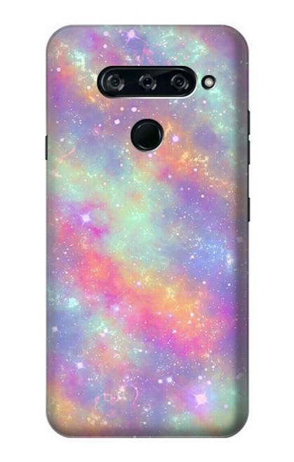 S3706 Pastel Rainbow Galaxy Pink Sky Case For LG V40, LG V40 ThinQ