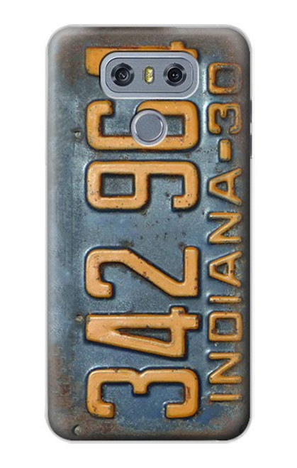 S3750 Vintage Vehicle Registration Plate Case For LG G6