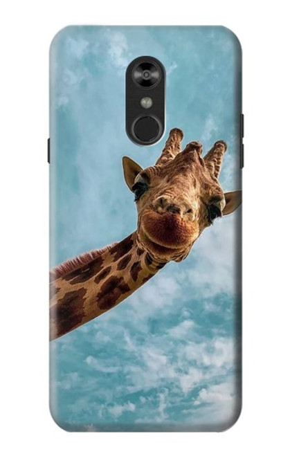 S3680 Cute Smile Giraffe Case For LG Q Stylo 4, LG Q Stylus