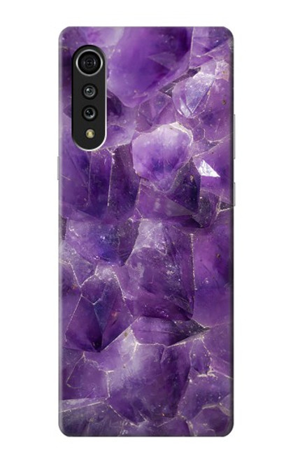 S3713 Purple Quartz Amethyst Graphic Printed Case For LG Velvet