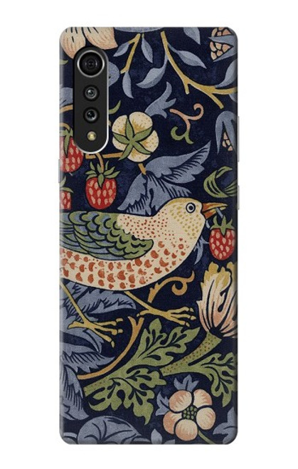 S3791 William Morris Strawberry Thief Fabric Case For LG Velvet