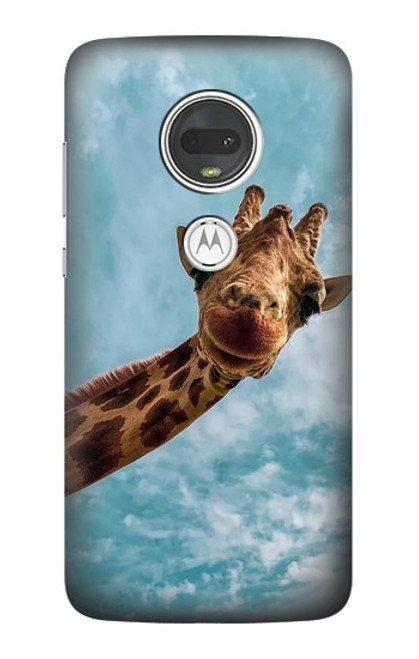 S3680 Cute Smile Giraffe Case For Motorola Moto G7, Moto G7 Plus