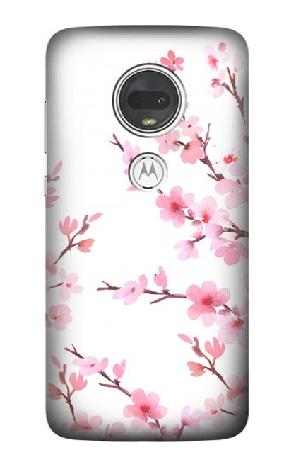 S3707 Pink Cherry Blossom Spring Flower Case For Motorola Moto G7, Moto G7 Plus