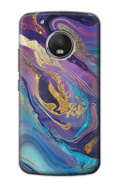 S3676 Colorful Abstract Marble Stone Case For Motorola Moto G5 Plus