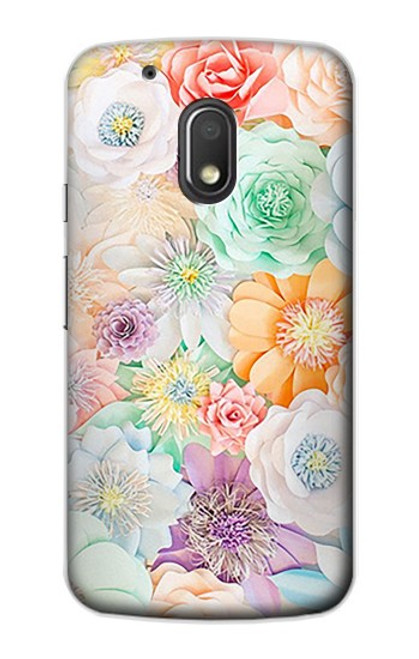 S3705 Pastel Floral Flower Case For Motorola Moto G4 Play