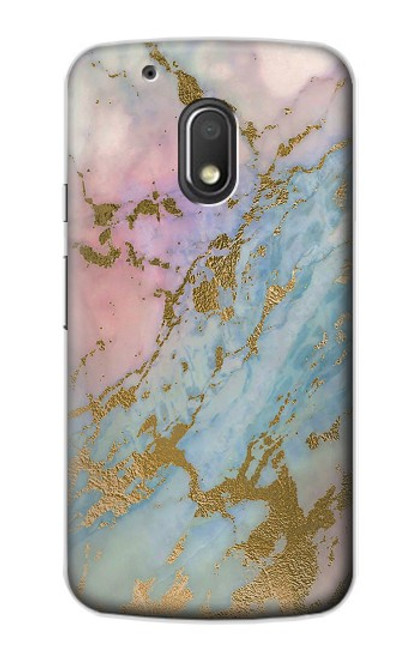 S3717 Rose Gold Blue Pastel Marble Graphic Printed Case For Motorola Moto G4 Play