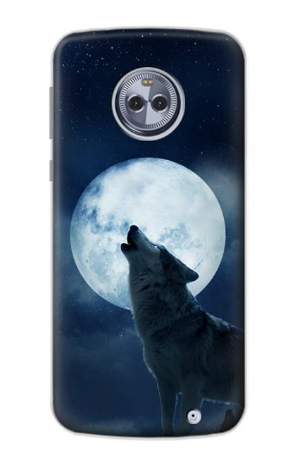S3693 Grim White Wolf Full Moon Case For Motorola Moto X4