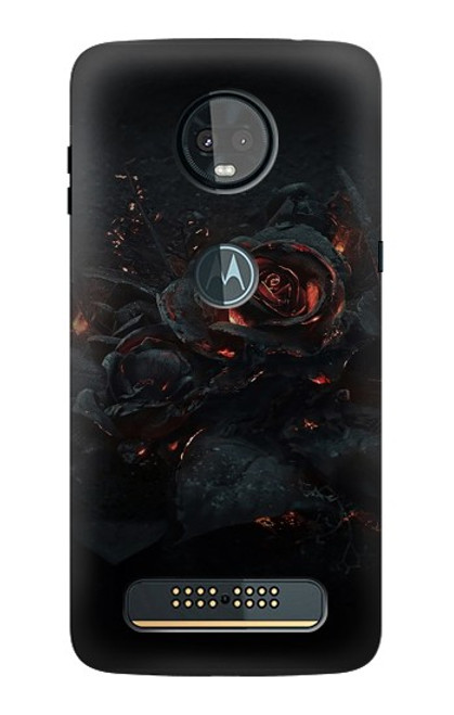 S3672 Burned Rose Case For Motorola Moto Z3, Z3 Play