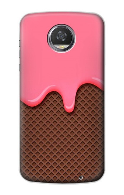 S3754 Strawberry Ice Cream Cone Case For Motorola Moto Z2 Play, Z2 Force