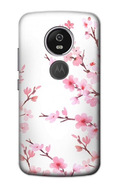 S3707 Pink Cherry Blossom Spring Flower Case For Motorola Moto E5 Plus