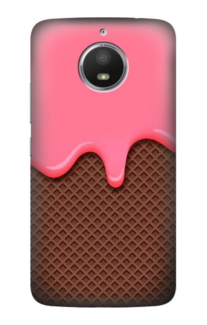 S3754 Strawberry Ice Cream Cone Case For Motorola Moto E4 Plus