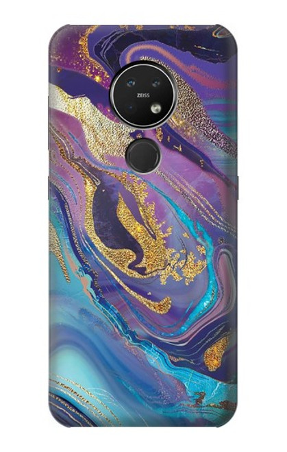 S3676 Colorful Abstract Marble Stone Case For Nokia 7.2