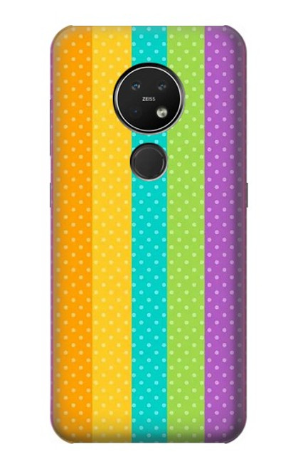 S3678 Colorful Rainbow Vertical Case For Nokia 7.2