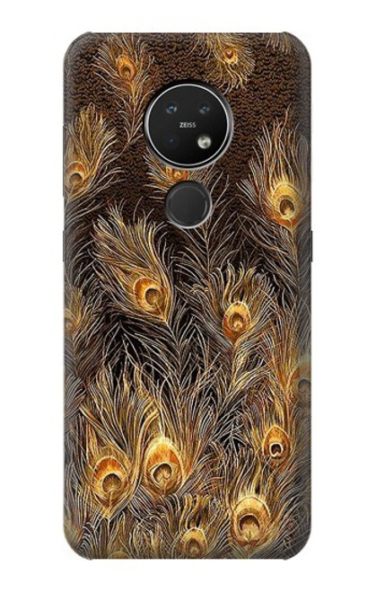 S3691 Gold Peacock Feather Case For Nokia 7.2