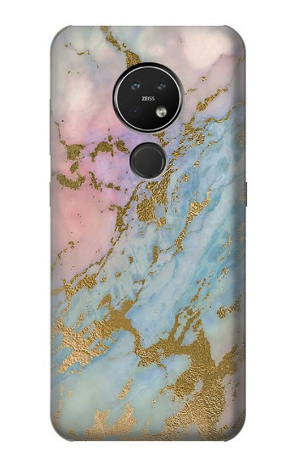 S3717 Rose Gold Blue Pastel Marble Graphic Printed Case For Nokia 7.2
