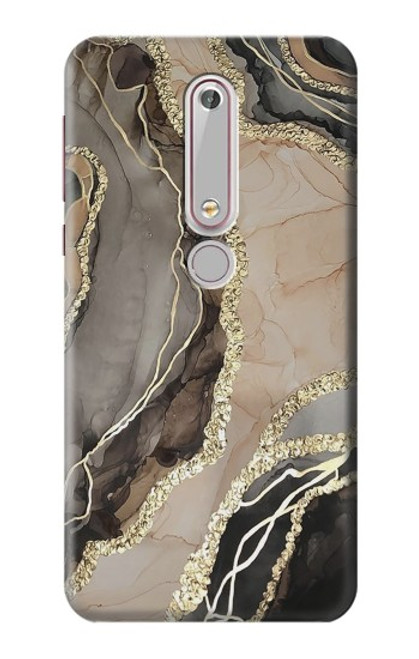 S3700 Marble Gold Graphic Printed Case For Nokia 6.1, Nokia 6 2018