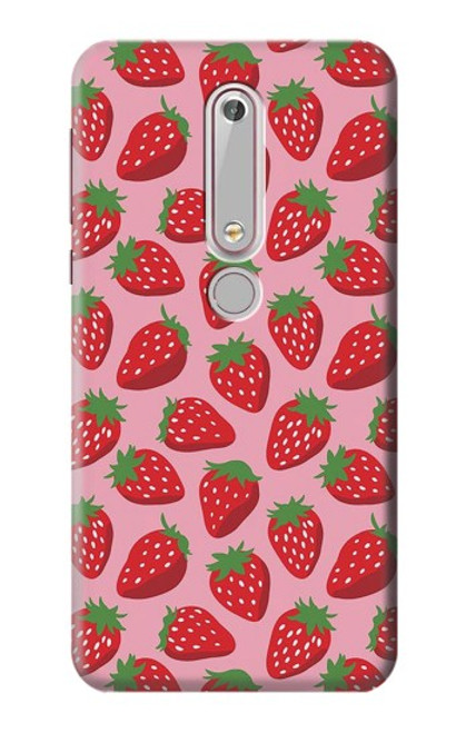 S3719 Strawberry Pattern Case For Nokia 6.1, Nokia 6 2018