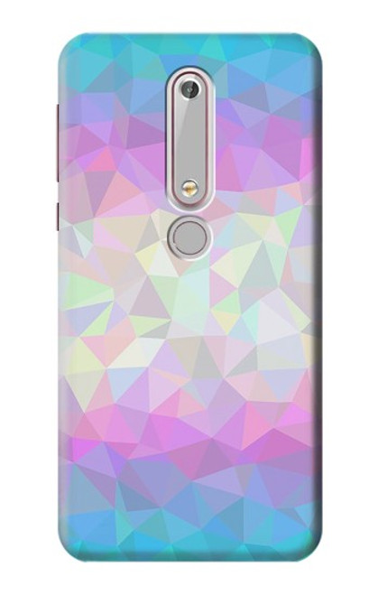 S3747 Trans Flag Polygon Case For Nokia 6.1, Nokia 6 2018