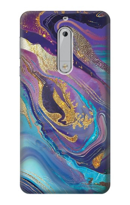 S3676 Colorful Abstract Marble Stone Case For Nokia 5