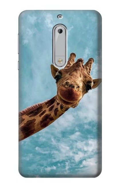 S3680 Cute Smile Giraffe Case For Nokia 5