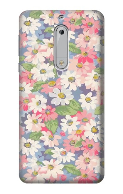 S3688 Floral Flower Art Pattern Case For Nokia 5