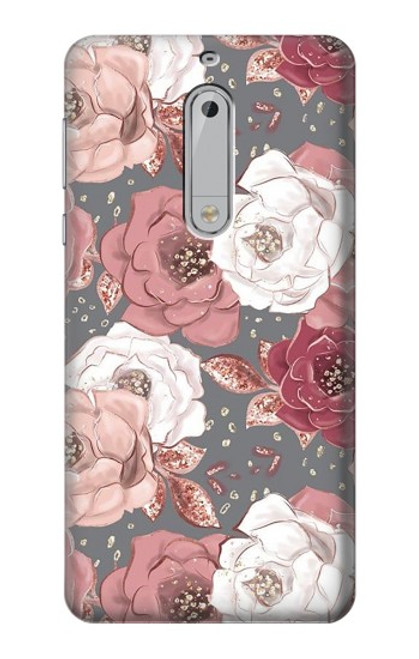 S3716 Rose Floral Pattern Case For Nokia 5