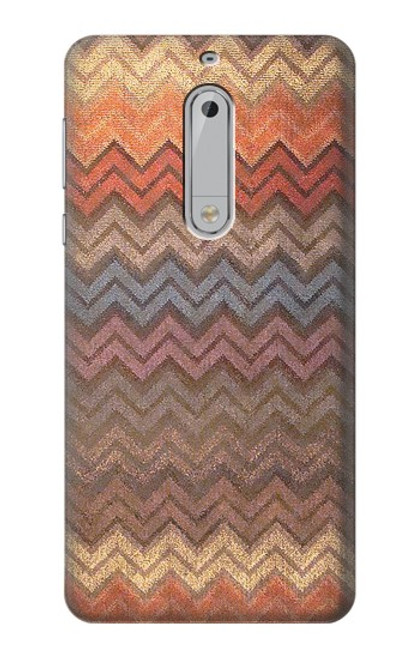 S3752 Zigzag Fabric Pattern Graphic Printed Case For Nokia 5