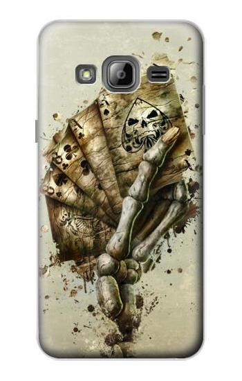 S0550 Skull Card Poker Case For Samsung Galaxy J3 (2016)