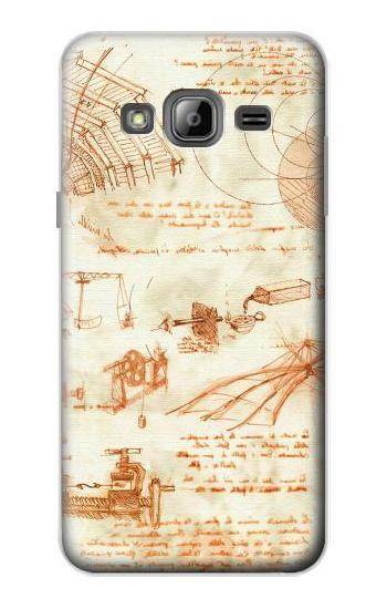 S0566 Technical Drawing Da Vinci Case For Samsung Galaxy J3 (2016)