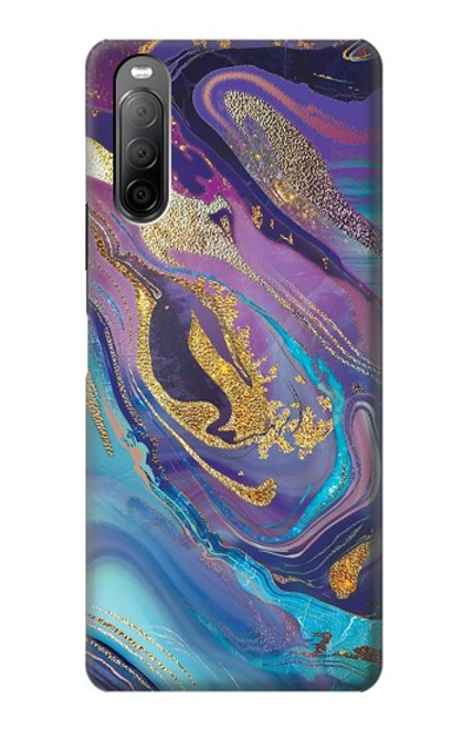 S3676 Colorful Abstract Marble Stone Case For Sony Xperia 10 II