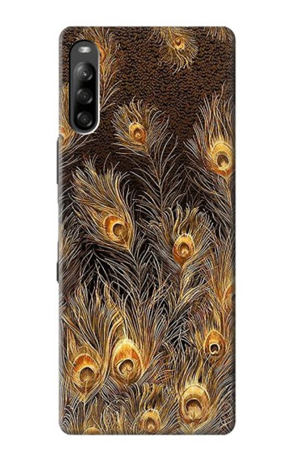 S3691 Gold Peacock Feather Case For Sony Xperia L4