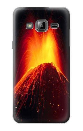 S0745 Volcano Lava Case For Samsung Galaxy J3 (2016)