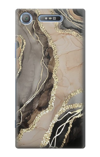 S3700 Marble Gold Graphic Printed Case For Sony Xperia XZ1