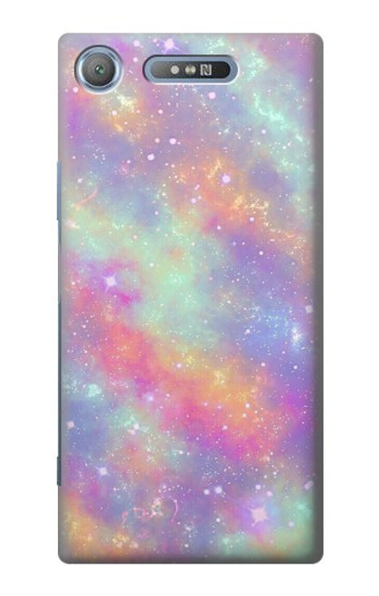 S3706 Pastel Rainbow Galaxy Pink Sky Case For Sony Xperia XZ1