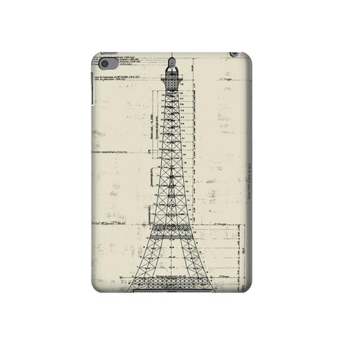 S3474 Eiffel Architectural Drawing Hard Case For iPad mini 4, iPad mini 5, iPad mini 5 (2019)