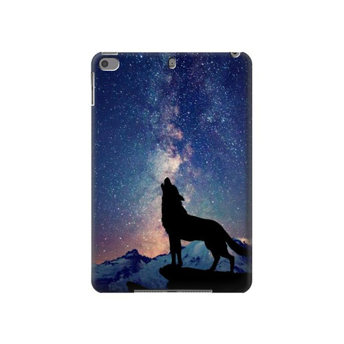 S3555 Wolf Howling Million Star Hard Case For iPad mini 4, iPad mini 5, iPad mini 5 (2019)