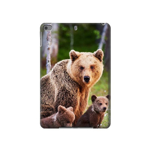 S3558 Bear Family Hard Case For iPad mini 4, iPad mini 5, iPad mini 5 (2019)