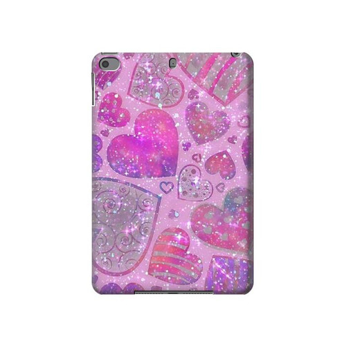 S3710 Pink Love Heart Hard Case For iPad mini 4, iPad mini 5, iPad mini 5 (2019)