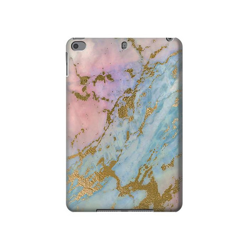 S3717 Rose Gold Blue Pastel Marble Graphic Printed Hard Case For iPad mini 4, iPad mini 5, iPad mini 5 (2019)