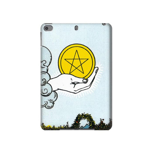 S3722 Tarot Card Ace of Pentacles Coins Hard Case For iPad mini 4, iPad mini 5, iPad mini 5 (2019)