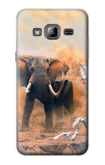 S1292 Dusty Elephant Egrets Case For Samsung Galaxy J3 (2016)