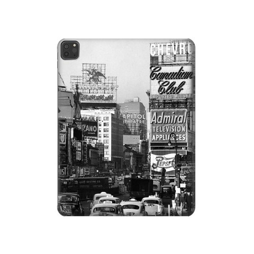 S0182 Old New York Vintage Hard Case For iPad Pro 11 (2021,2020,2018, 3rd, 2nd, 1st)